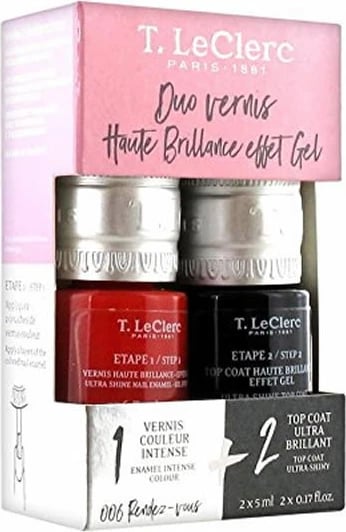 Set llak për thonj T.Leclerc Haute Brillance Effet Gel 2 copë, unisex