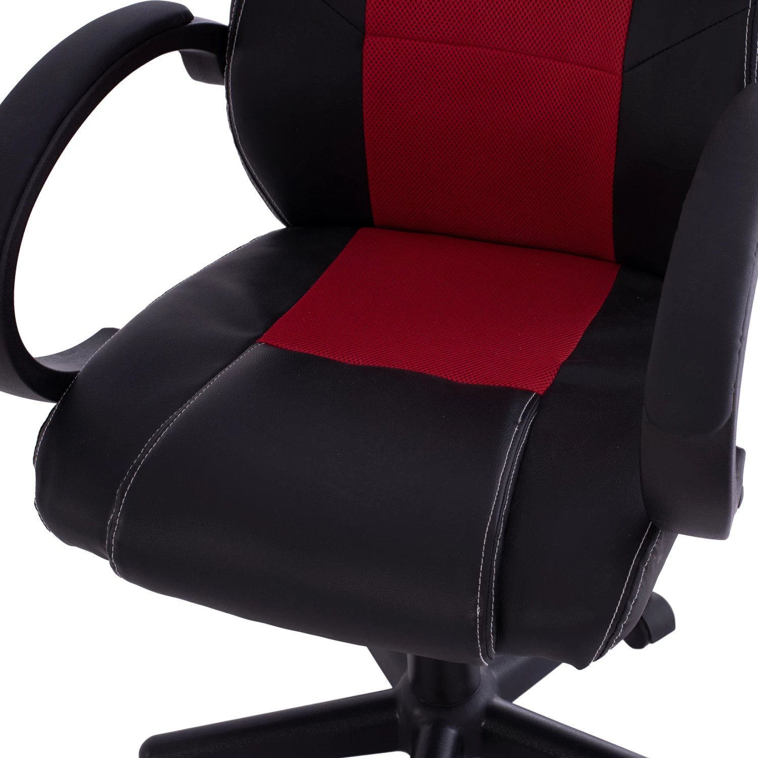 Karrige për zyre gaming bucket FH1041.01, e zezë me rrjetë të kuqe, 60x68x117