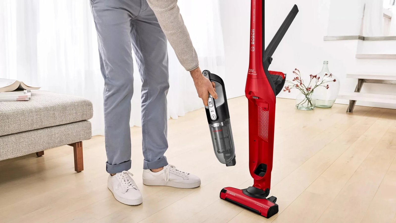Fshesë elektrike Bosch Serie 4 BBH3ZOO28, e kuqe