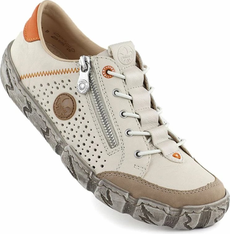 Këpucë lëkure për femra Rieker, bezhë