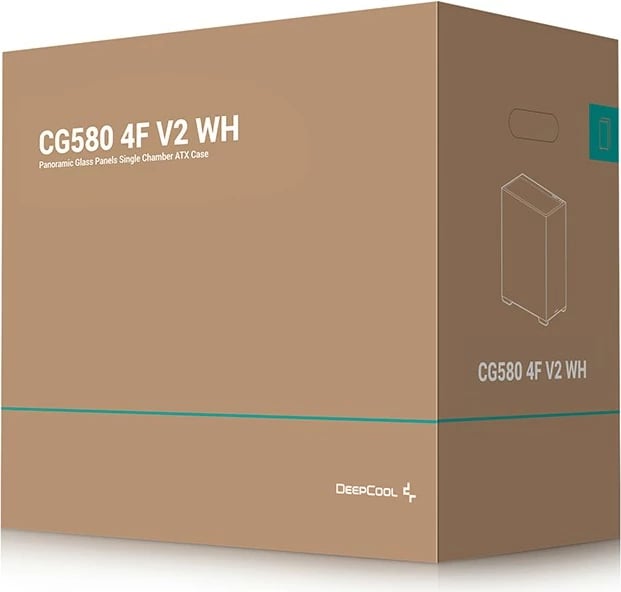 Kasë DeepCool CG580 4F V2, midi tower, xham i temperuar, e bardhë