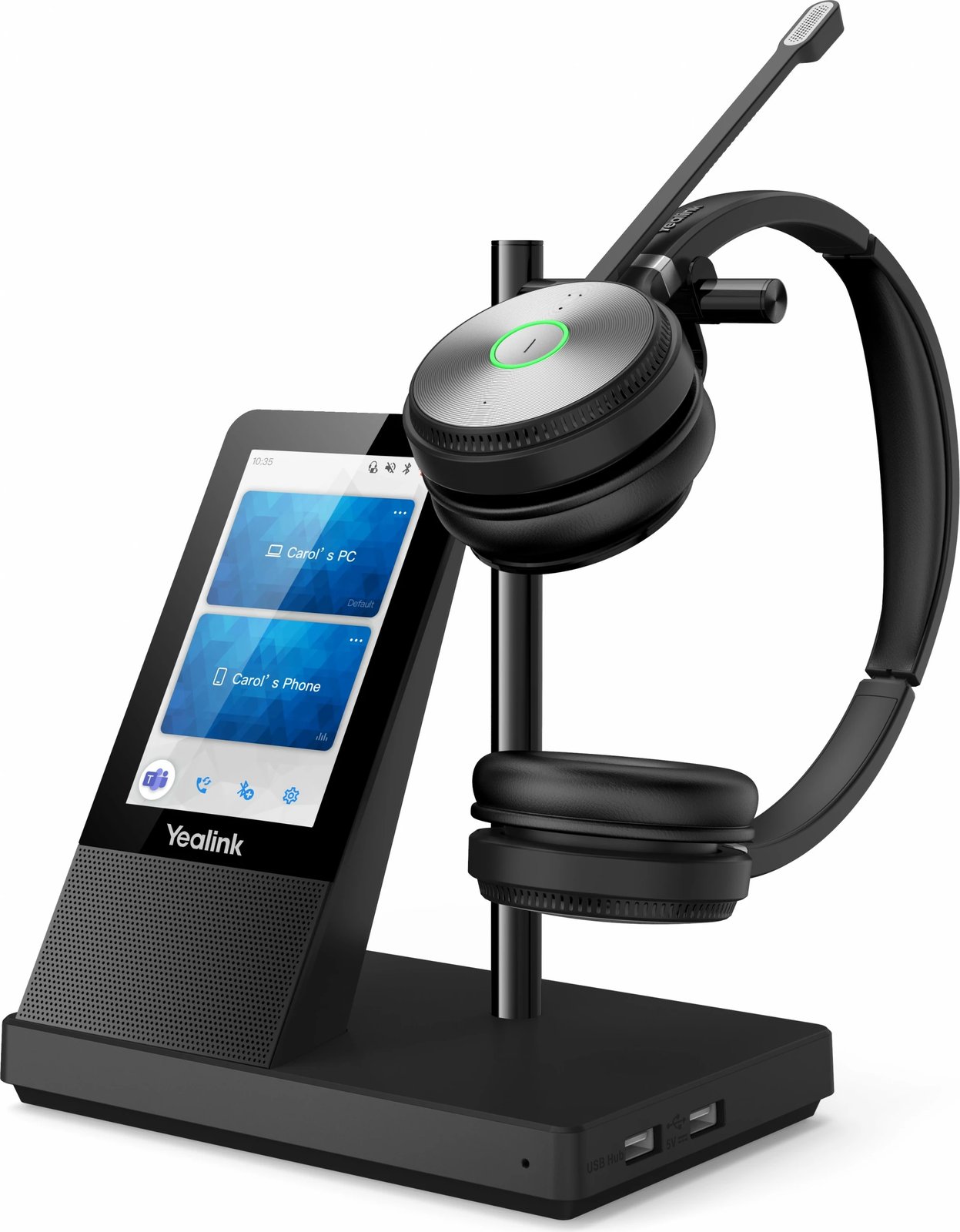 Kufje pa tela Yealink WH66 Dual UC-DECT, Zyrë/Qendra thirrjesh, e zezë Kufje pa tela Yealink WH66 Dual UC-DECT, Zyrë/Qendra thirrjesh, e zezë