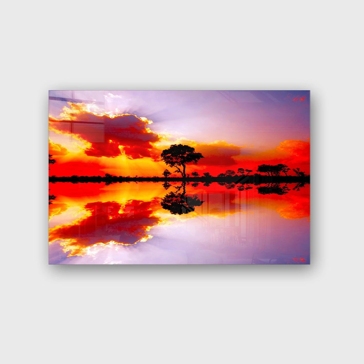 Pikturë dekorative prej xhami të temperuar, shumëngjyrëshe, CAM126202511 - 50x70cm