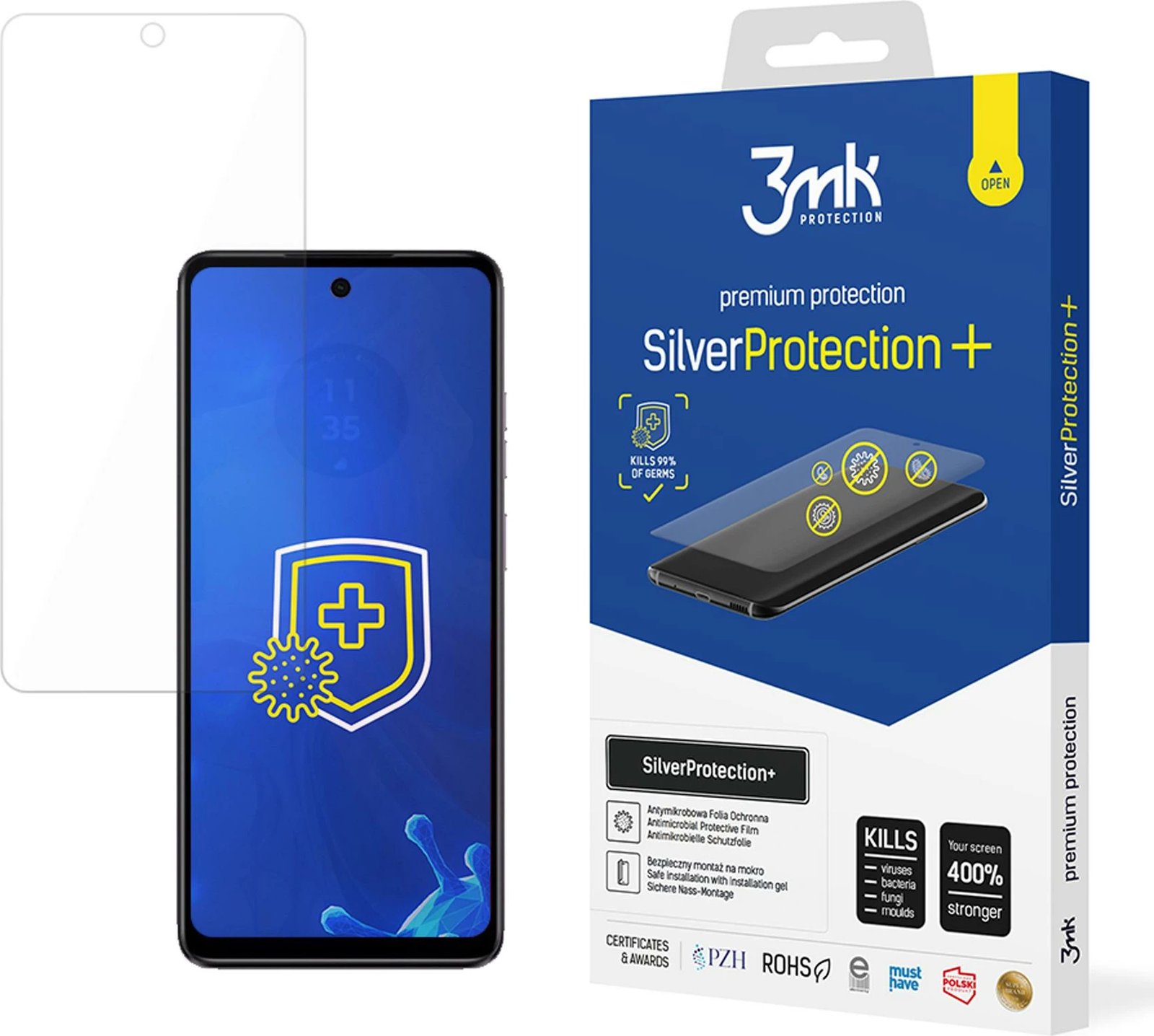 Film mbrojtës antibakterial 3mk SilverProtection+ për Motorola Moto E14