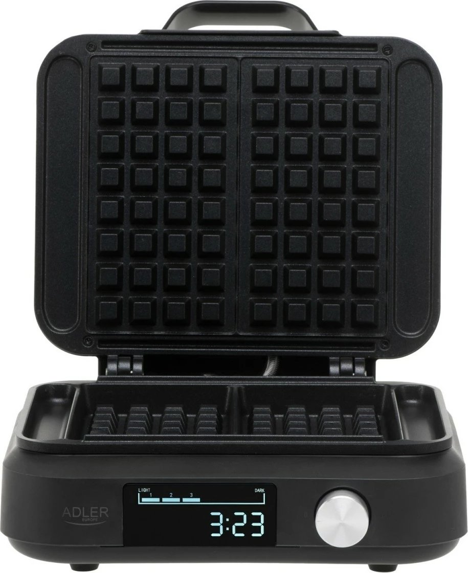 Aparat për waffle Adler AD 3087, me ekran LED, i zi