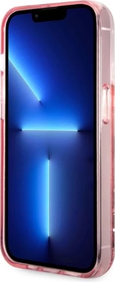 Mbështjellës Karl Lagerfeld KLHCP14LLNCHCP për iPhone 14 Pro 6.1", Glitter Choupette, Rozë