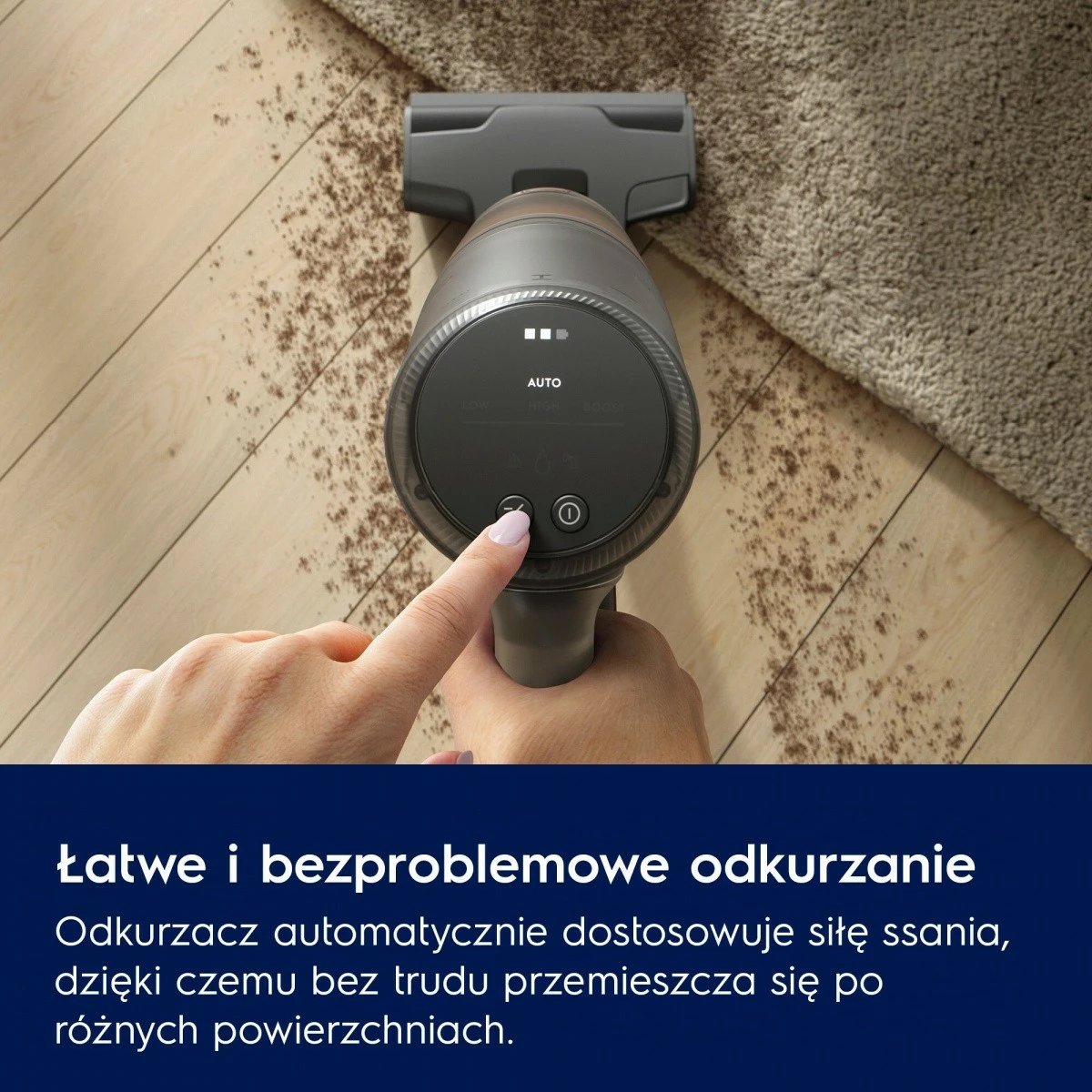 Fshesë me korrent vertikale pa kabllo, Electrolux, EP82AB25UG, 90 min bateri, depozitë 0.4 L, thithje 140, filtri palosur, me furçë PetPro+, gri