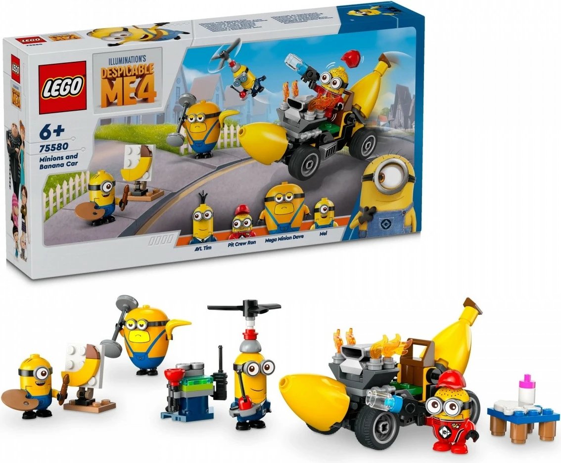 Set LEGO Minions 75580 Minions and Banana Car, 136 pjesë