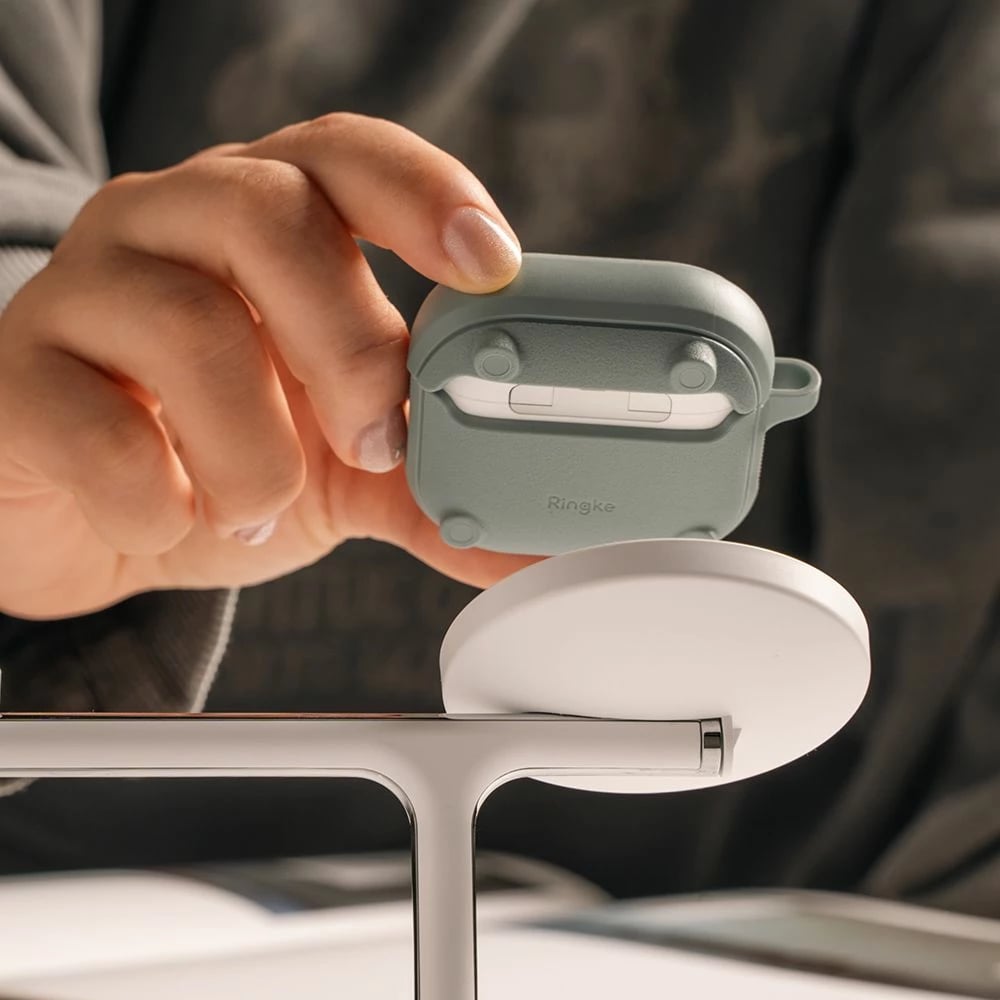Mbështjellës Ringke Onyx MagSafe për AirPods 4, Gri
