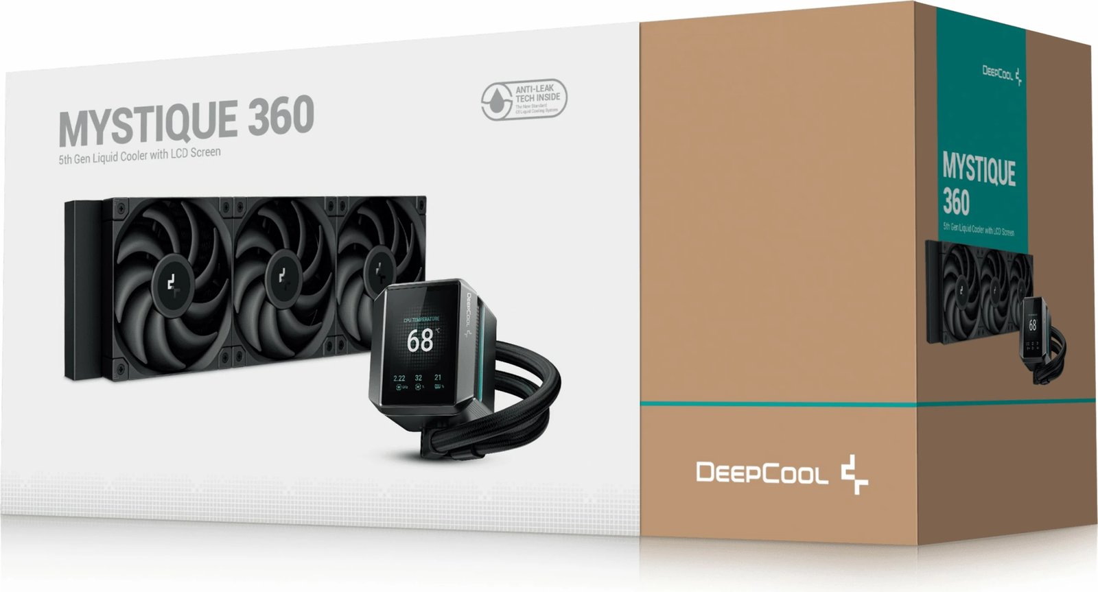 Ftohës uji DeepCool MYSTIQUE 360, 12 cm, i zi