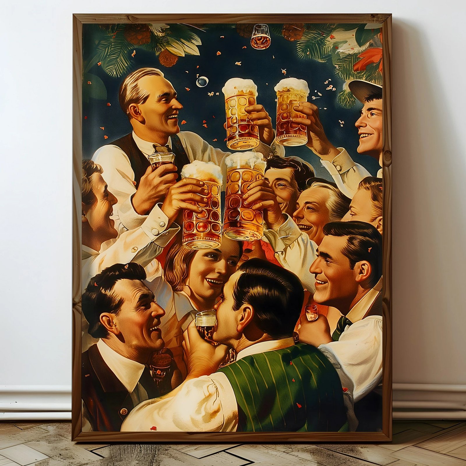 Pikturë dekorative me kornizë MDF, shumëngjyrëshe, HUM072