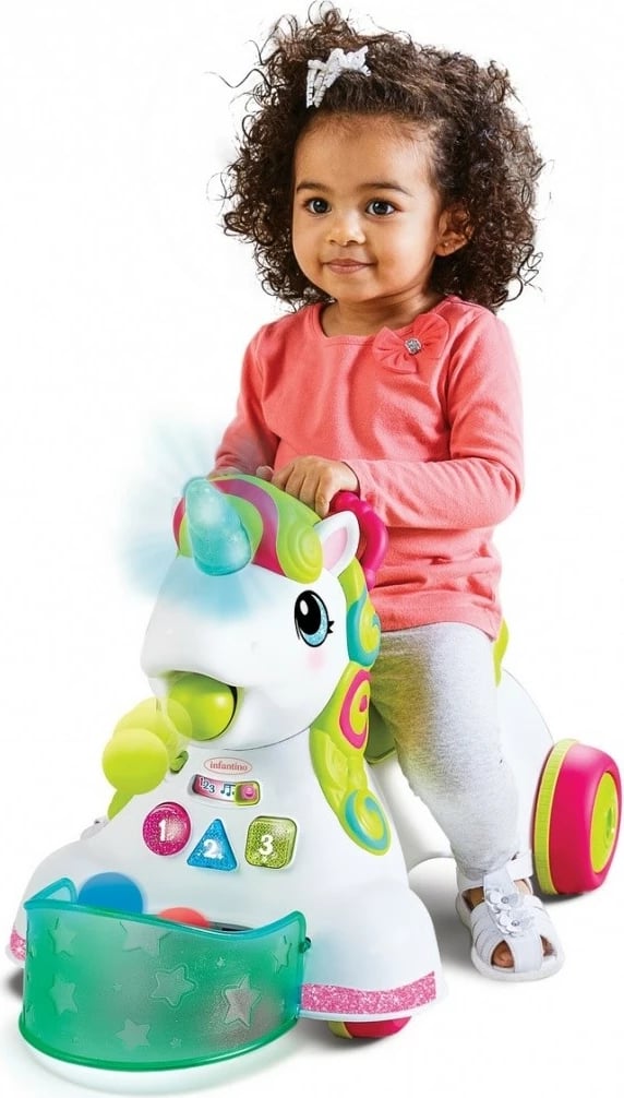 Ride-on, push walker 3-in-1 B-kids 150227018N, shumëngjyrëshe, Unicorn