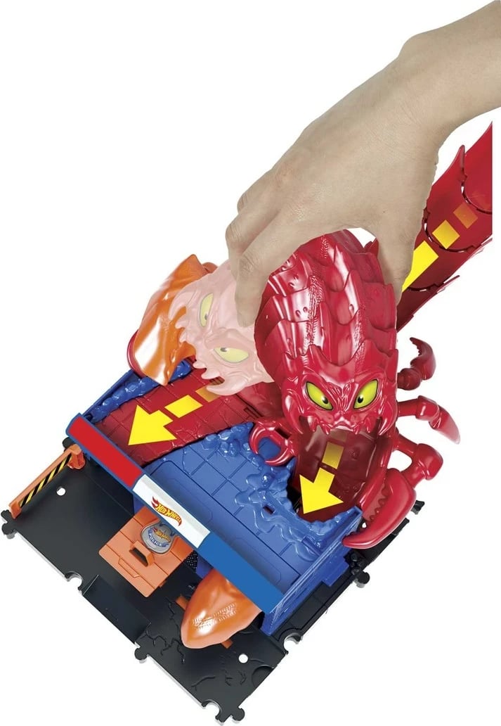 Set lojërash Hot Wheels City Scorpion Flex Attack, MATTEL, Gri