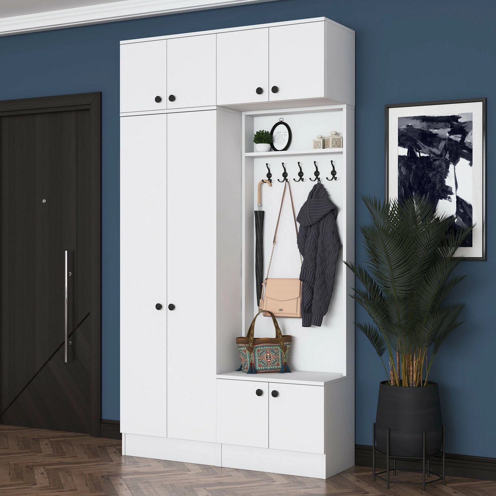 Stendë korridori, ngjyrë e bardhë, Skye Decor, EA144 - 3839