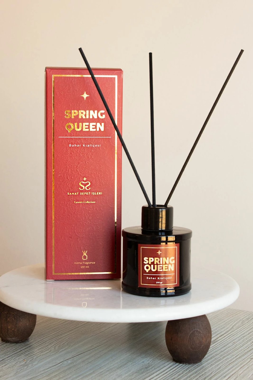 Shkopinj aromatizues ajri Spring Queen, ngjyrë e zezë, set prej 5 copësh