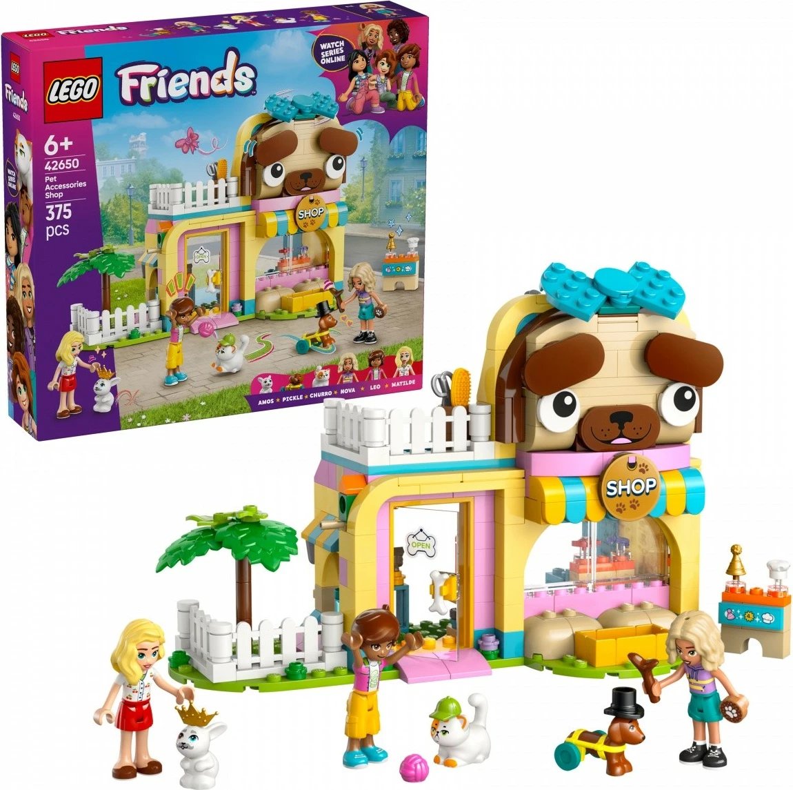 Set ndërtimi LEGO Friends 42650 Pet Accessories Shop, 375 pjesë, plastikë Set ndërtimi LEGO Friends 42650 Pet Accessories Shop, 375 pjesë, plastikë
