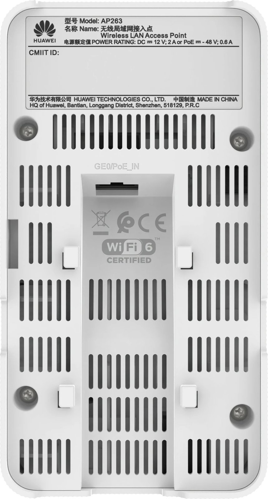 Access Point Huawei AP263, Wi-Fi 6, 2975 Mbit/s, 2.4 GHz, 5 GHz