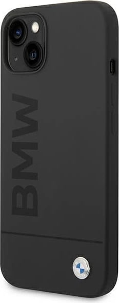 Mbështjellës BMW BMHMP14MSLBLBK për iPhone 14 Plus 6.7", silikon, MagSafe, zi
