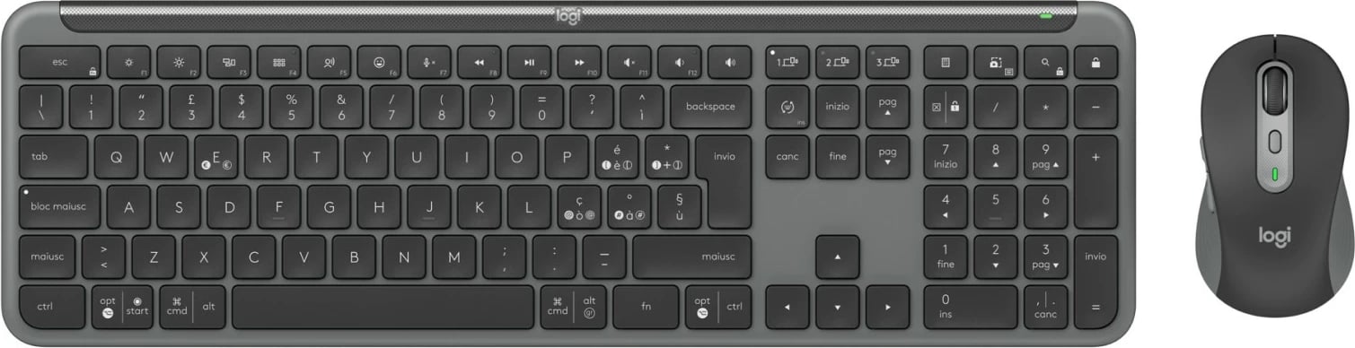 Set maus dhe tastierë Logitech SGN SLIM COMBO MK950 BUSINESS, wireless, gri