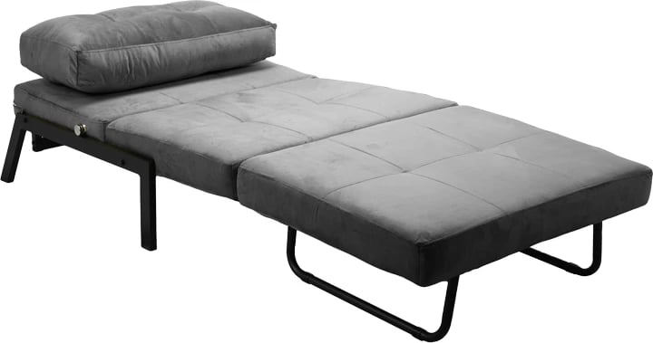 Karrige-shtrat Fancy, pëlhurë kadife, ngjyrë antracit, këmbë metalike të zeza, 95x98x70cm