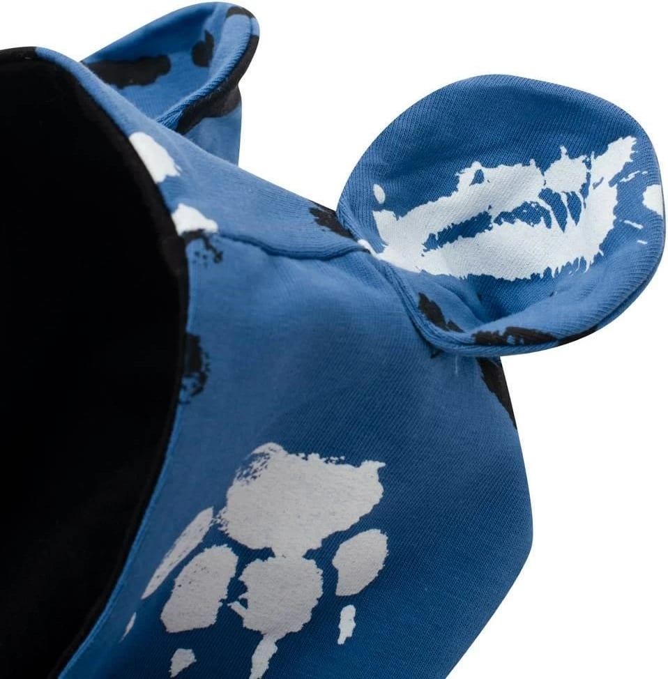 kombinezon bebe New Baby Paw, pambuk 95% me elastan, kapuç me veshë, mbyllje me kopsa, madhësia 80 (9-12m), blu