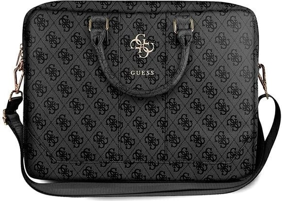 Çantë laptopi Guess 4G Big Logo, deri 16", lëkurë sintetike, Gri