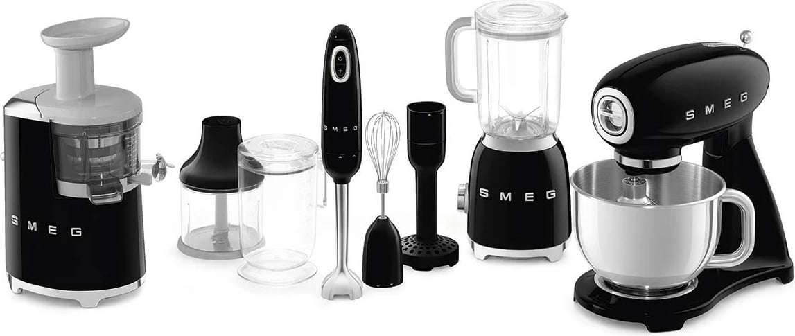 Mikser qëndror SMEG SMF03BLEU, 800W, 4.8L, i zi