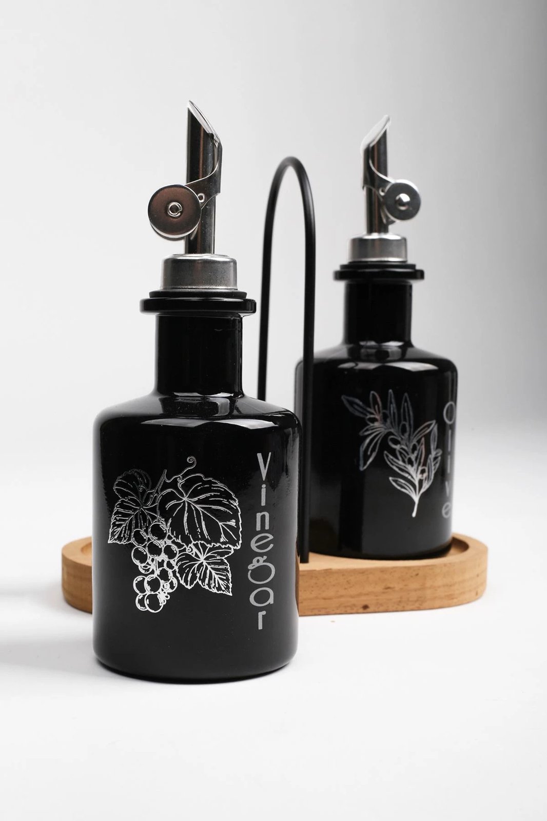 Set shpërndarës vaji (2 copë), Hermia Concept, Marbella bambu - e zezë