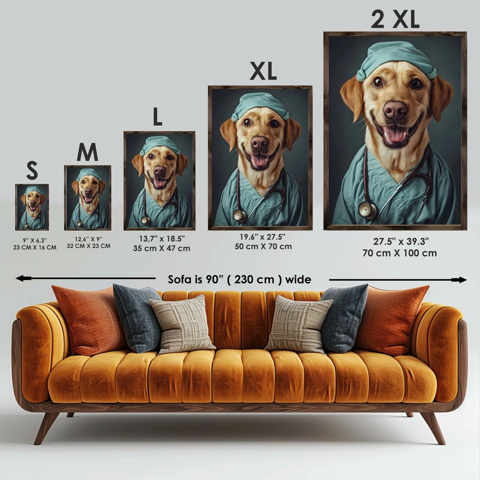 Pikturë dekorative me kornizë MDF, shumëngjyrëshe, GE038-L