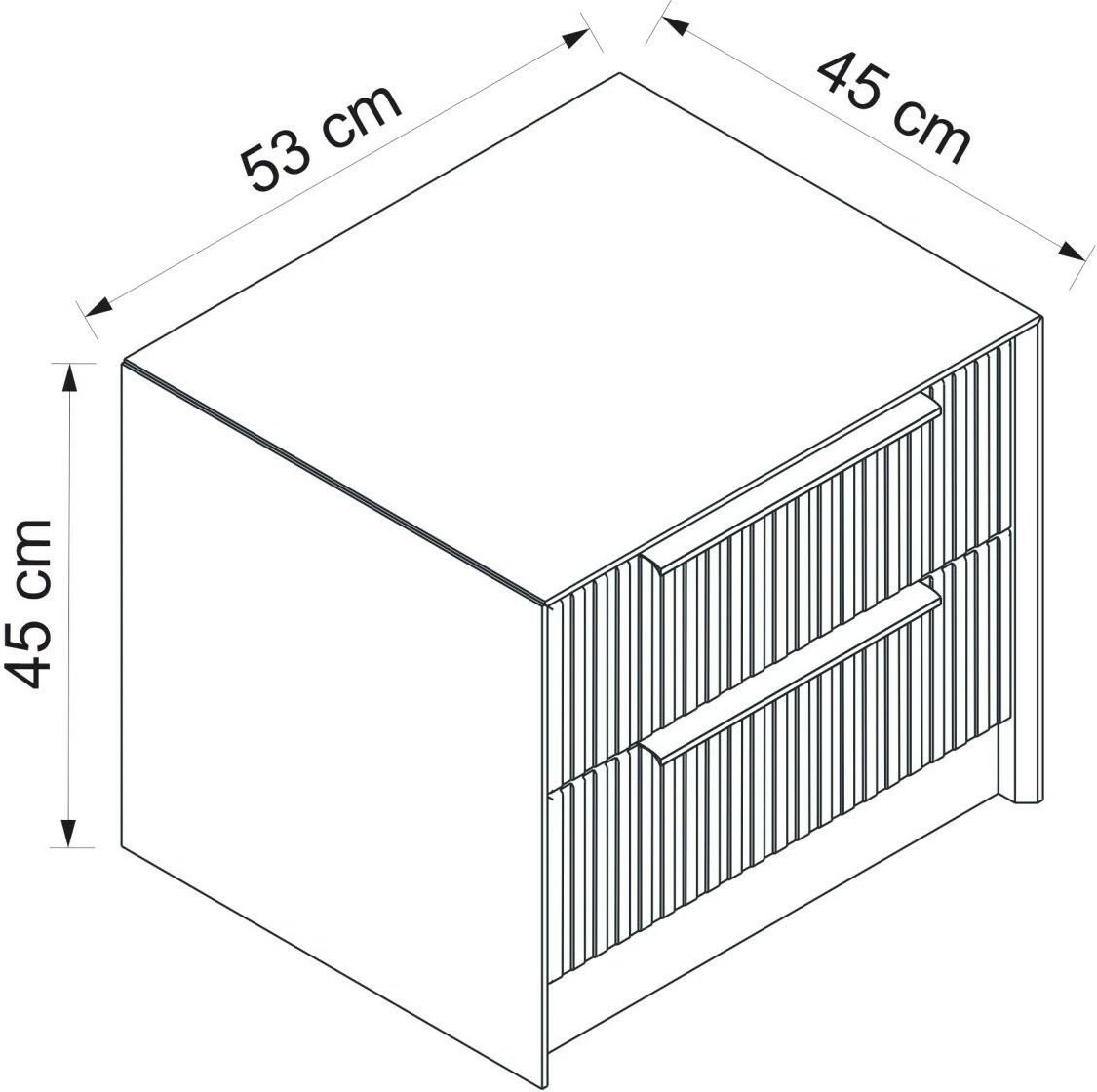 Komodinë nate Hanah Home, Kale Luxe Soft, anthracite, 4799