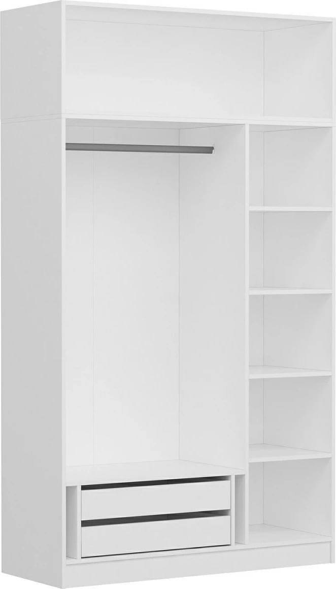 Dollap Skye Decor, 3 kapak, anthracite, i bardhë, 255cm