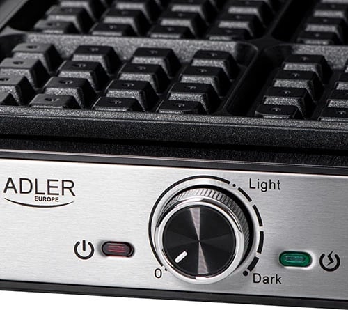 Pjekës vaflesh Adler AD 3083 4x10x10 cm 1800 W argjendtë/zi