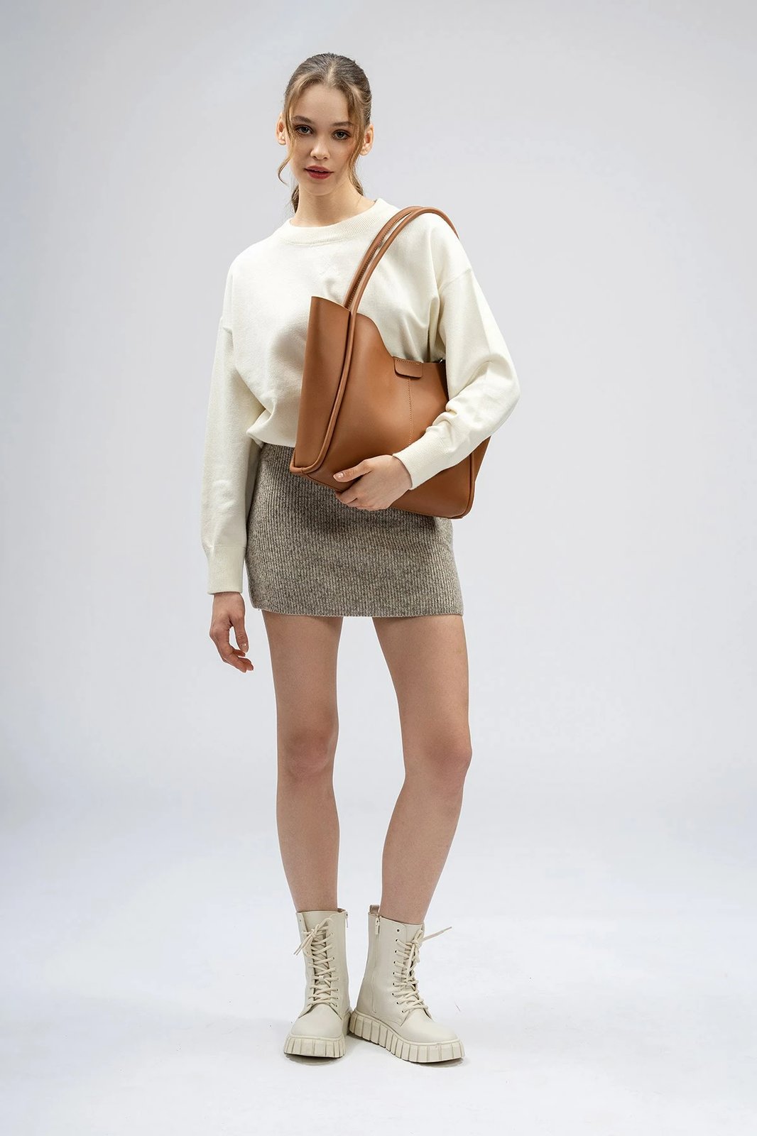 Çantë tote Lucky Bees, ngjyrë tan, 1264 Epy