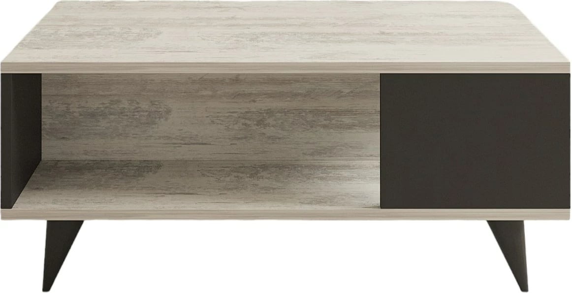 Tavolinë kafeje Hanah Home, Seda, mermer, e bardhë dhe e zezë