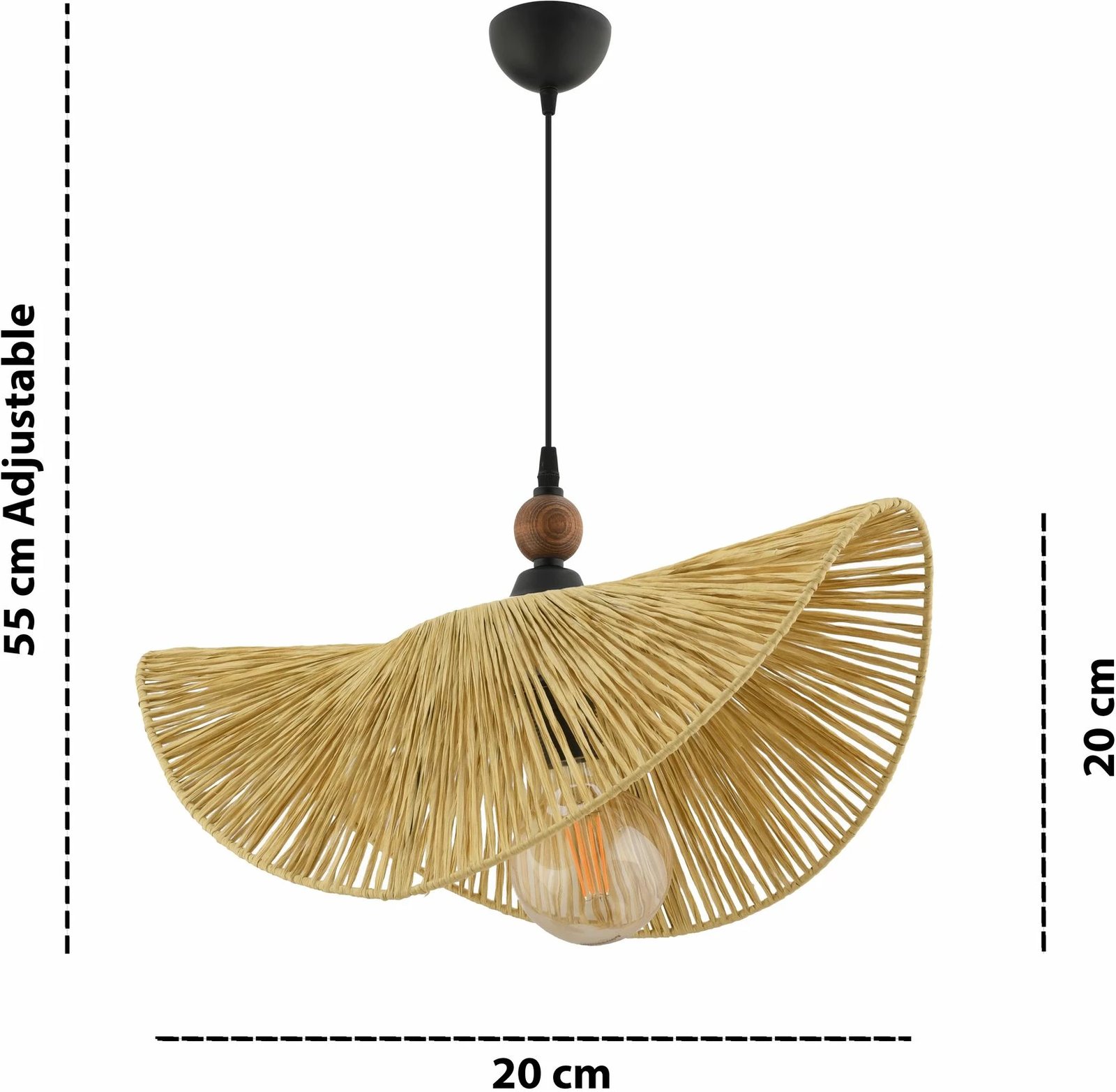 Llambë tavani Opviq Taco W, ngjyrë camel, kafe, e zezë