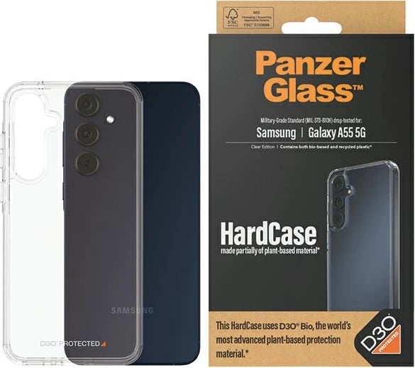 Mbështjellës PanzerGlass HardCase për Samsung Galaxy A55 5G, transparent