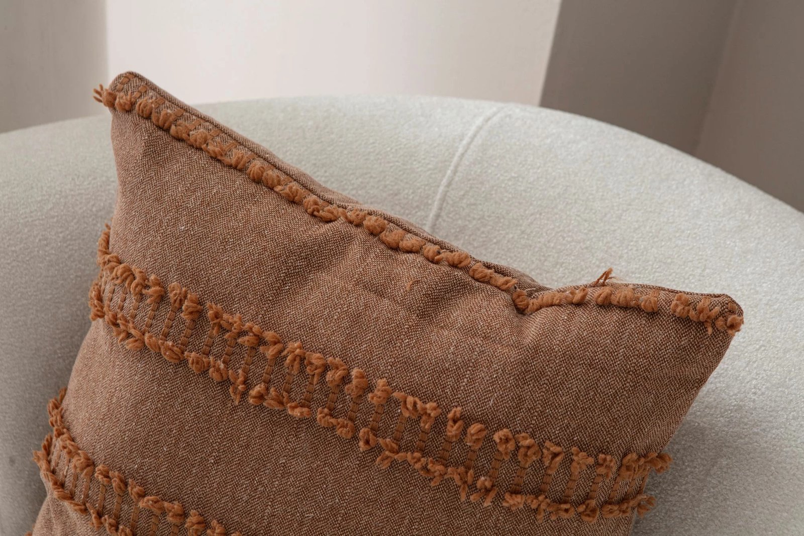 Jastëk dekorativ, ngjyrë kafe, Evila Originals, 43x43cm