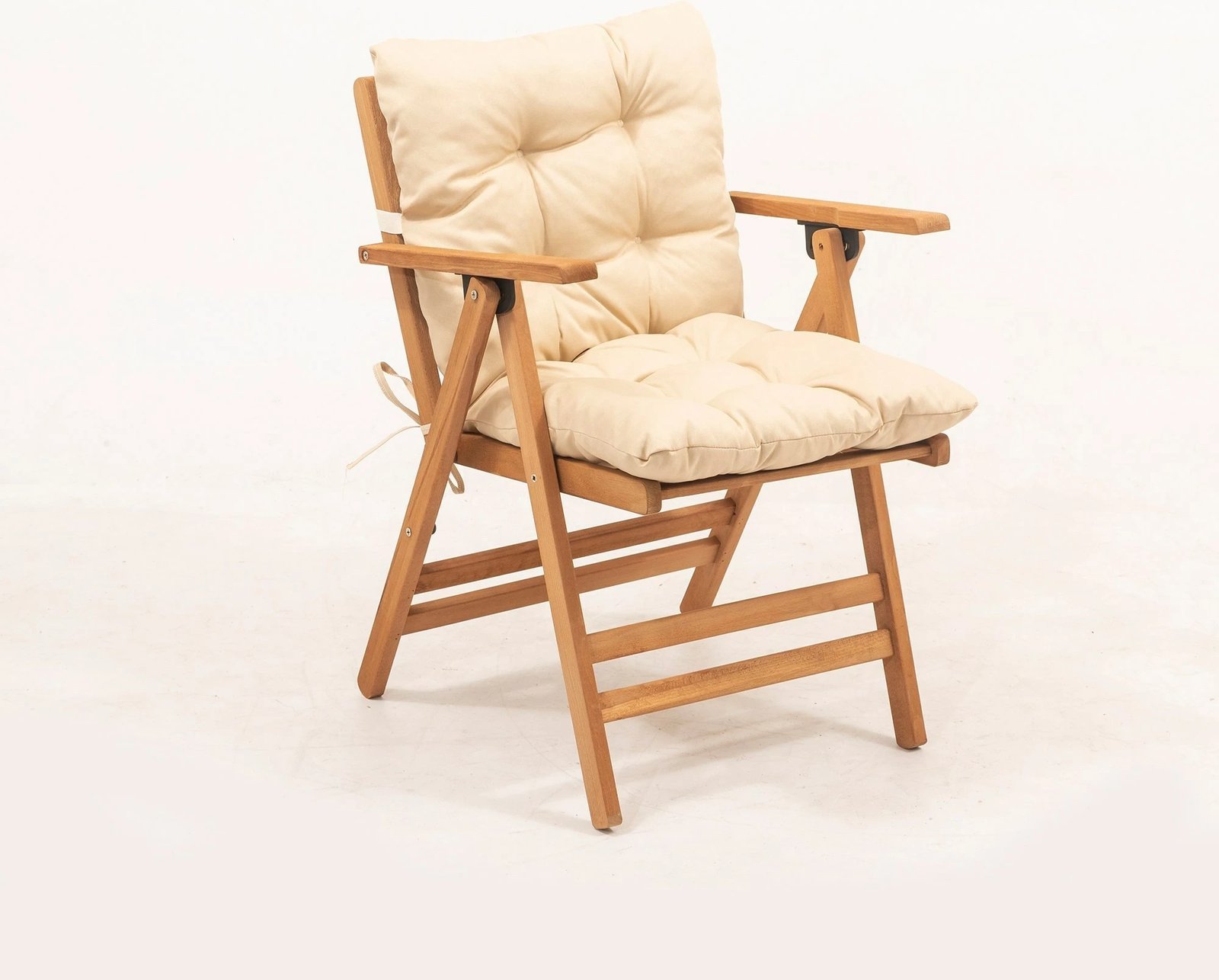 Karrige kopshti Hanah Home, My027, dru ahu, natyrale/krem