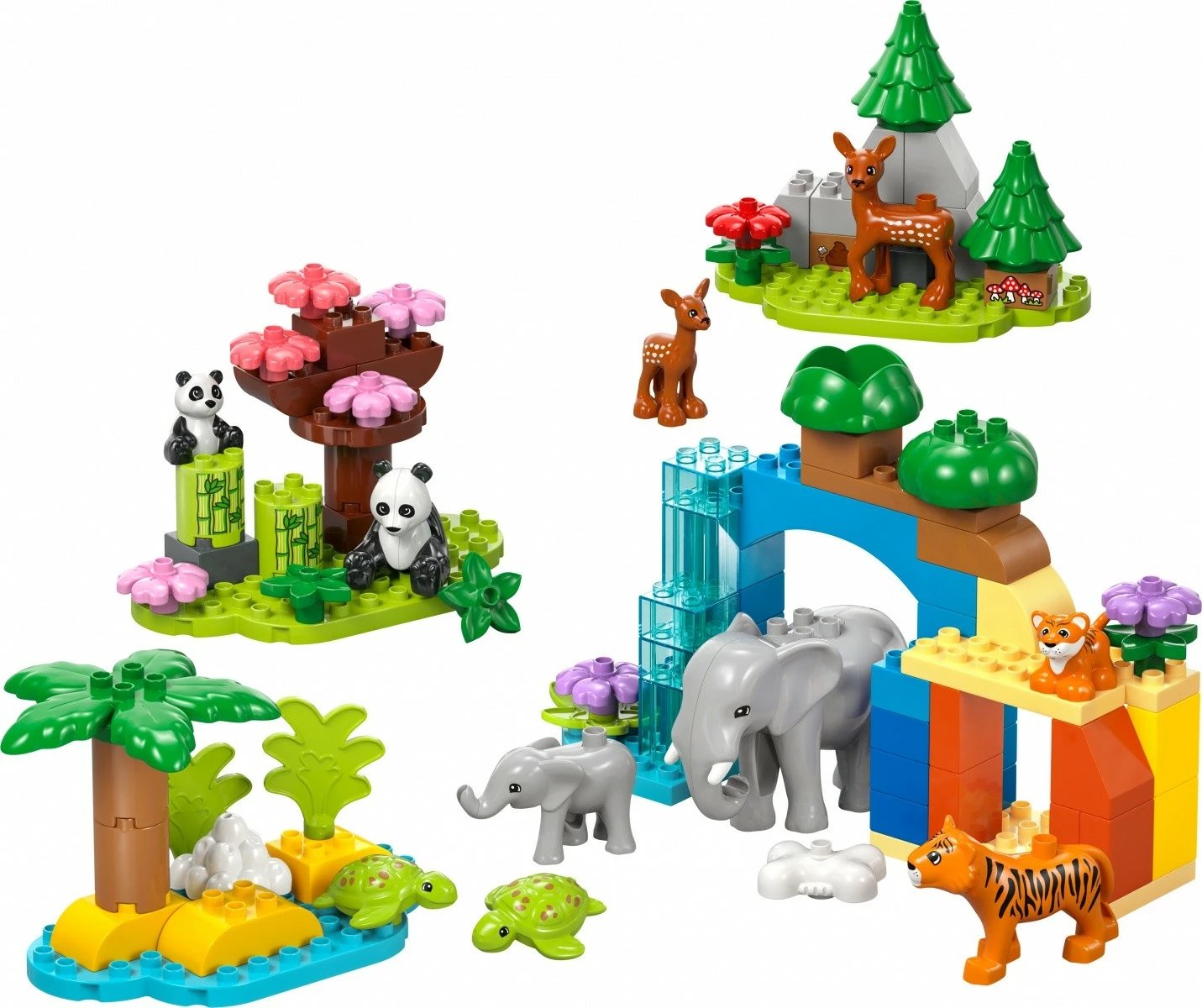 Set lodrash LEGO DUPLO 3n1 Wild Animals Family 10446, 92 pjesë, plastikë