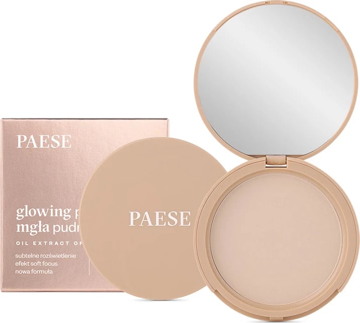 Puder kompakte ndriçuese Paese Glowing Powder Mist 11 Light Beige për femra, 10g