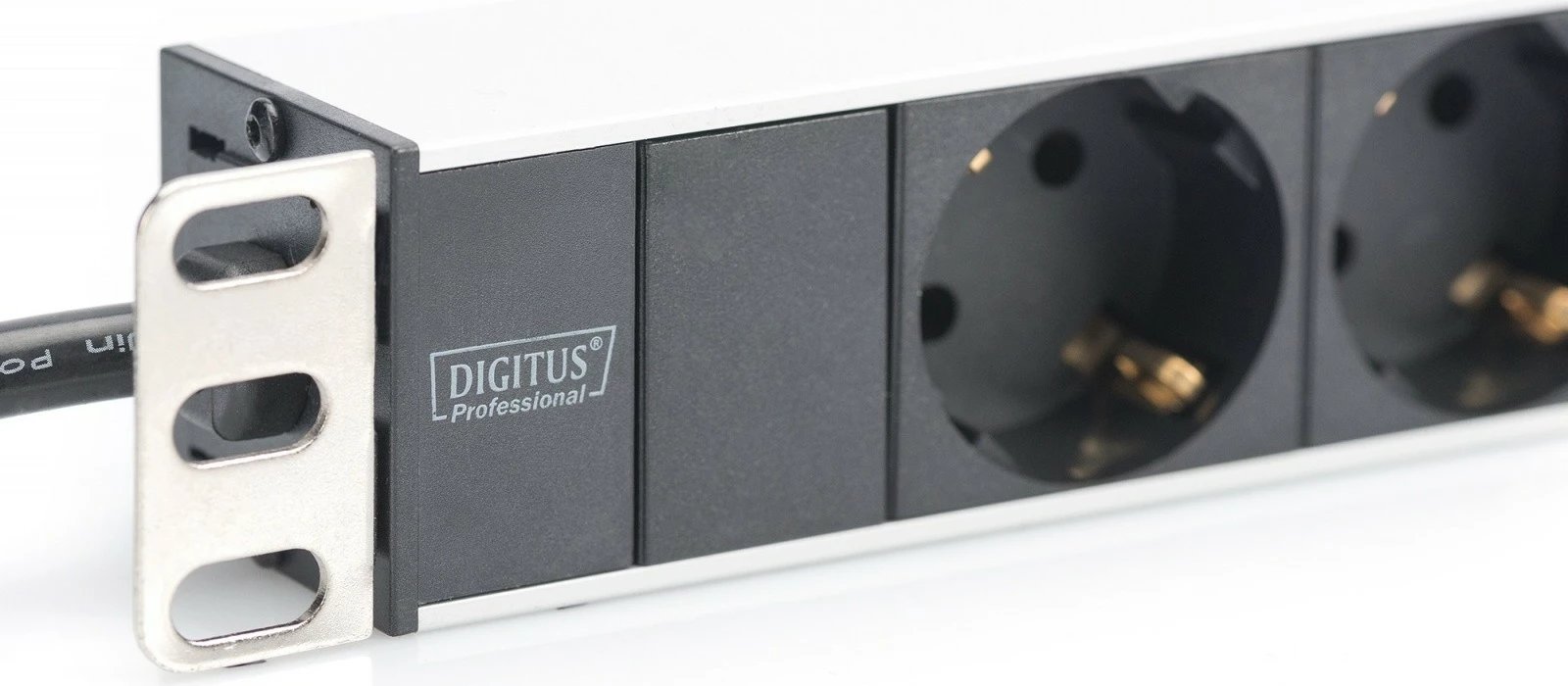 Prizë rack Digitus DN-95401, 8x Schuko, 2m, 1U, e zezë