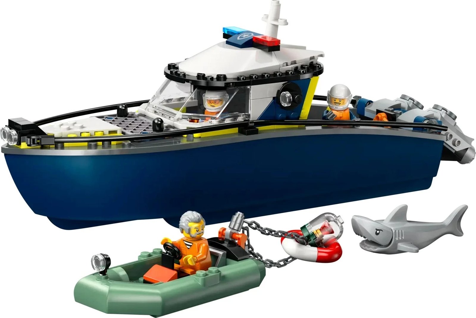 Set LEGO City Police Boat Chase 60456, 264 pjesë, me 2 minifigura