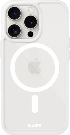 Mbështjellës LAUT Huex Protect me MagSafe për iPhone 15 Pro Max, i bardhë