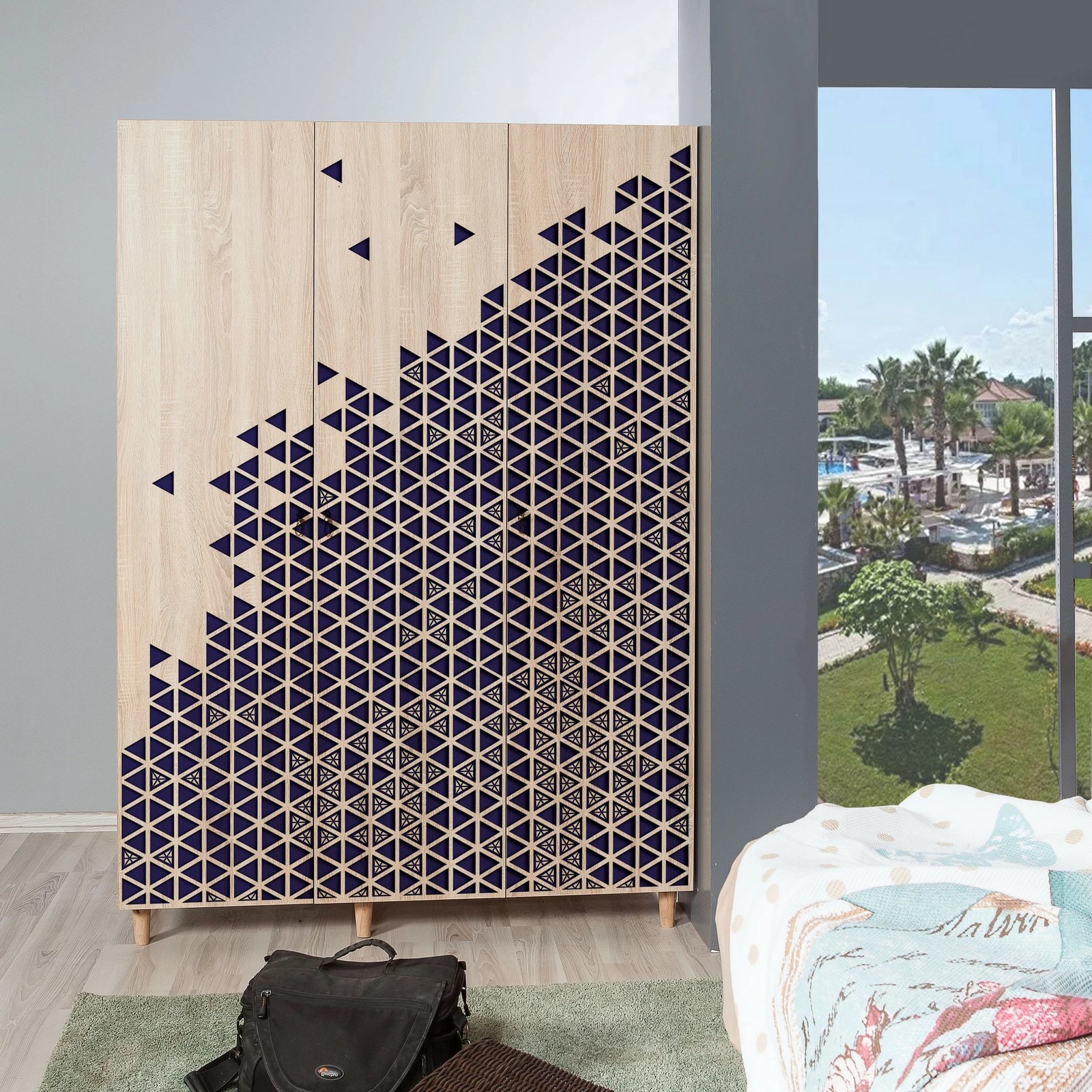 Dollap Hanah Home, Mode-123, ngjyrë lisi Sonoma