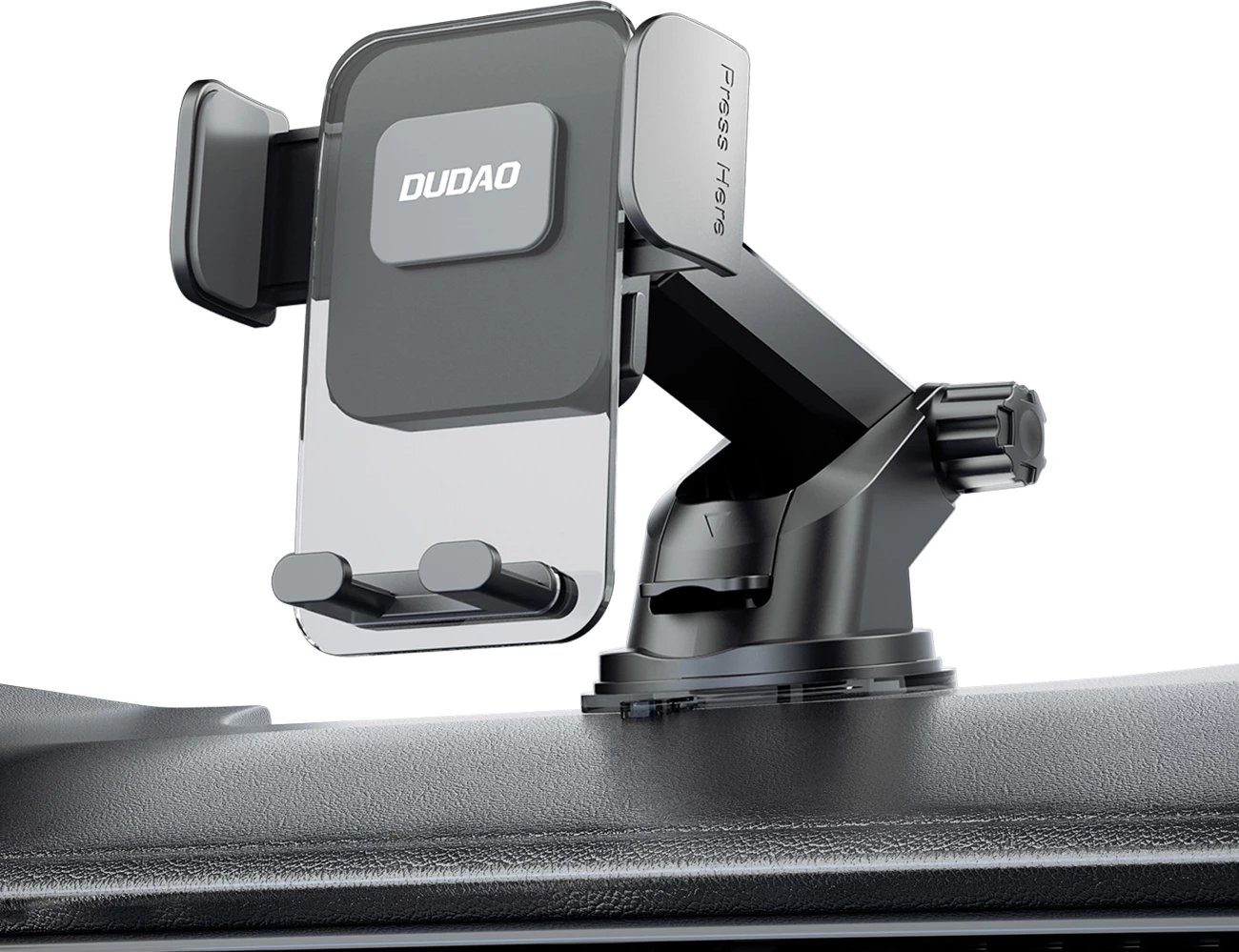 Mbajtës telefoni për veturë Dudao F8Max+, i zi, për panel ose xham