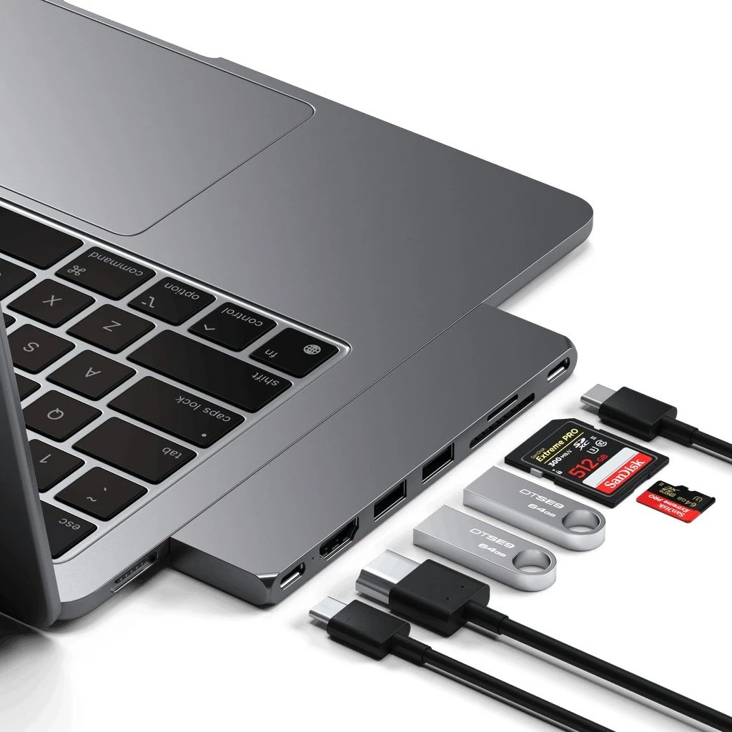 Docking station Satechi ST-HUCPHSM, USB Type-C, 2x HDMI, 2x USB-A, 2x USB-C, SD, Space Gray