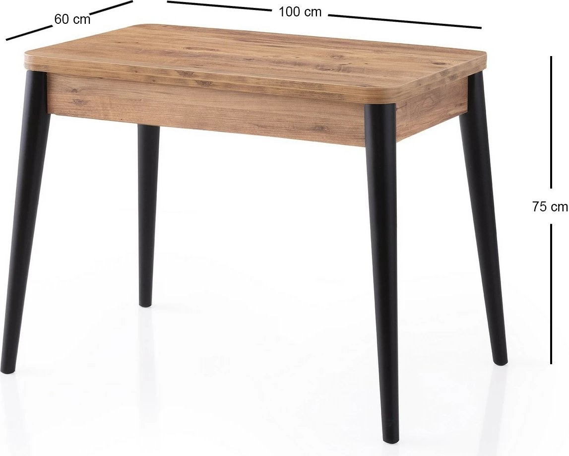 Tavolinë ngrënieje e zgjatshme, ngjyrë Atlantic Pine, Skye Decor, Dolunay - 1284