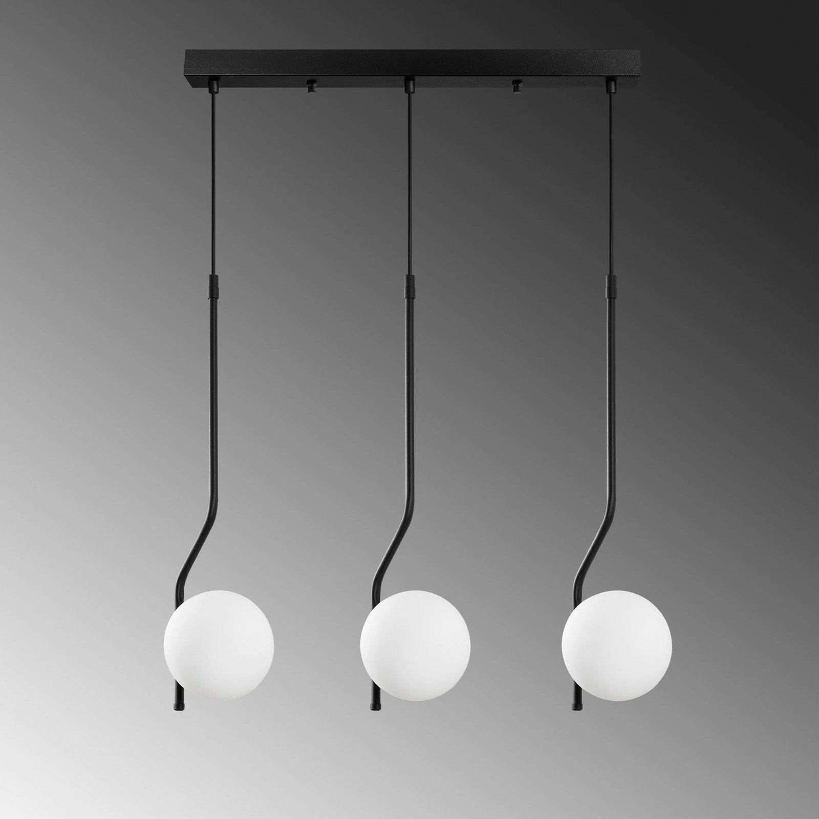 Llambë varëse Opviq Tulıp, e zezë, 70x15x110cm