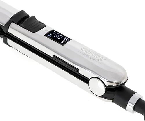 Drejtues flokësh, Adler, CR 2320, ionizim, 6 temperatura 130-230°C, pllaka titani 28x110mm, ekran LCD, bllokim krahësh, fikje automatike, me dorashkë