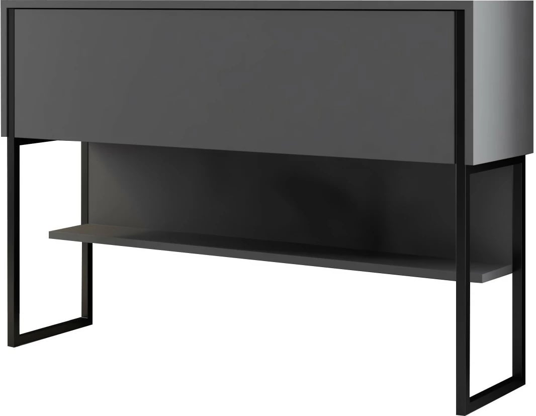 Komodë Hanah Home, Luxe, e zezë dhe antracit